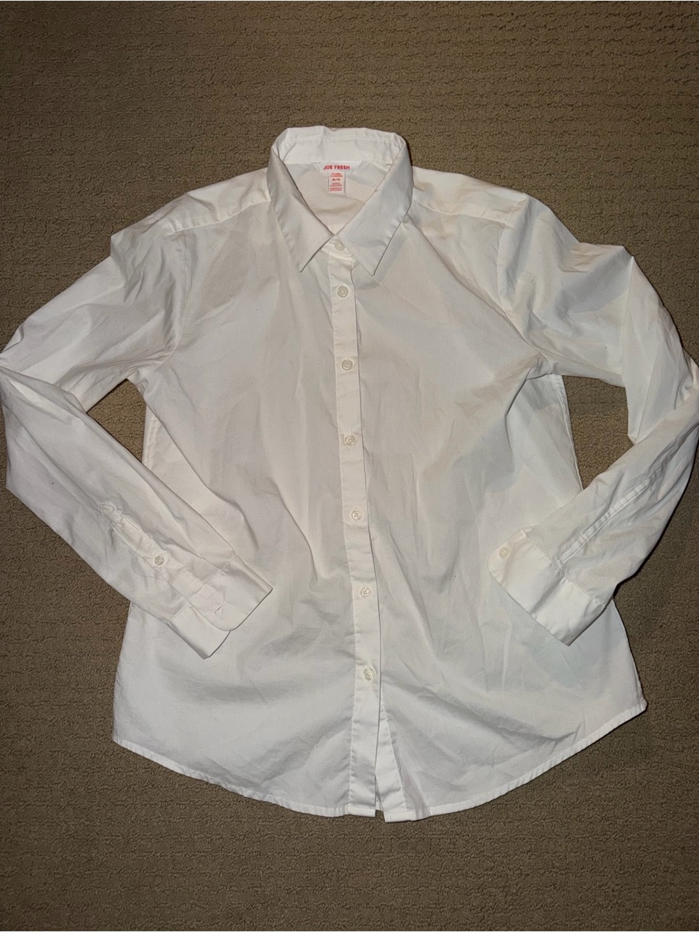 White Button-Down Shirt - Classic Collar
